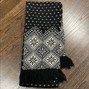 Ralph Lauren Black and White Wool Scarf